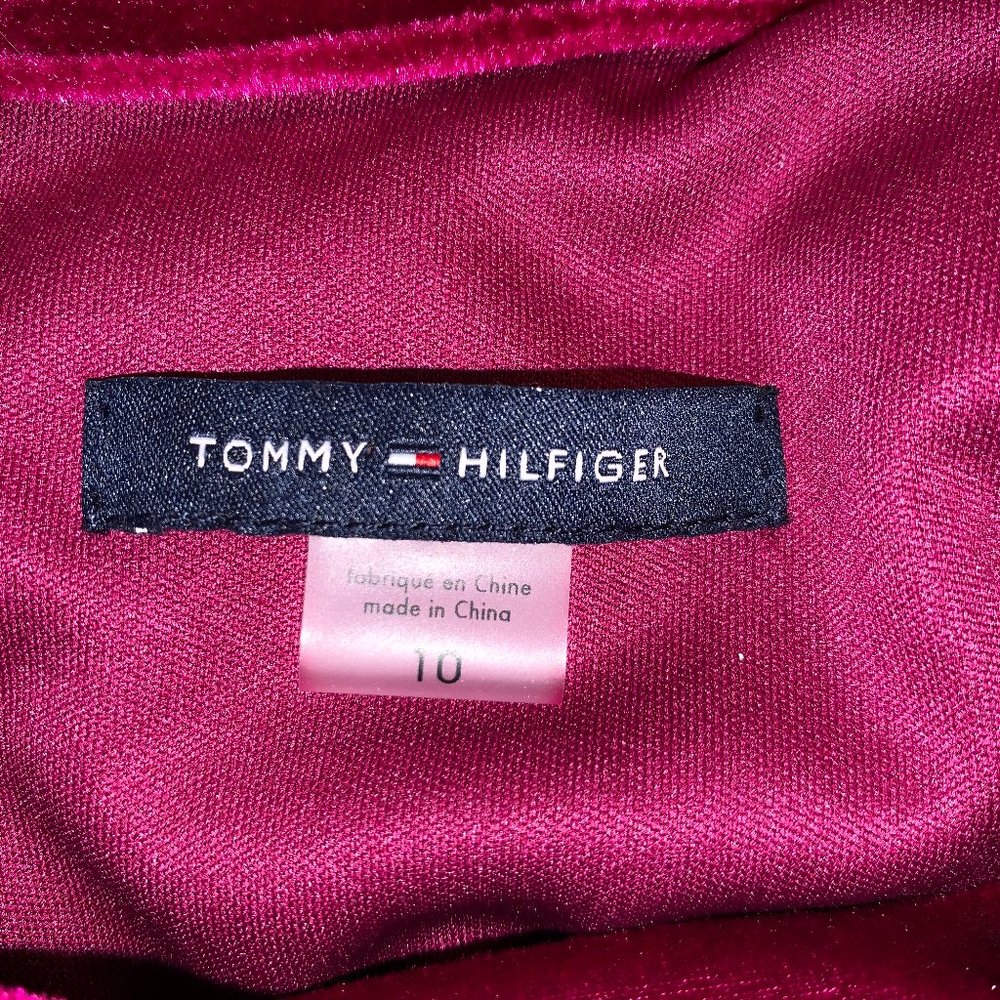 NWT TOMMY HILFIGER VELVET SLEEVELESS SWING DRESS - Picture 7 of 8